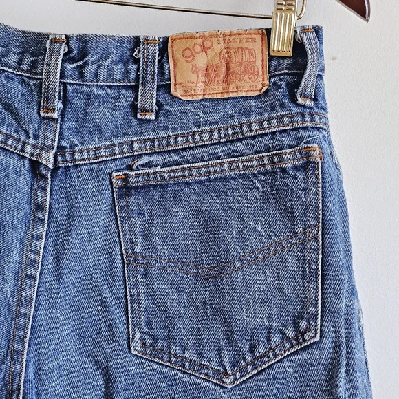 Vintage 90s Gap Denim Cut Off Shorts High Rise 30” Waist Size M Blue Jean - Picture 5 of 14